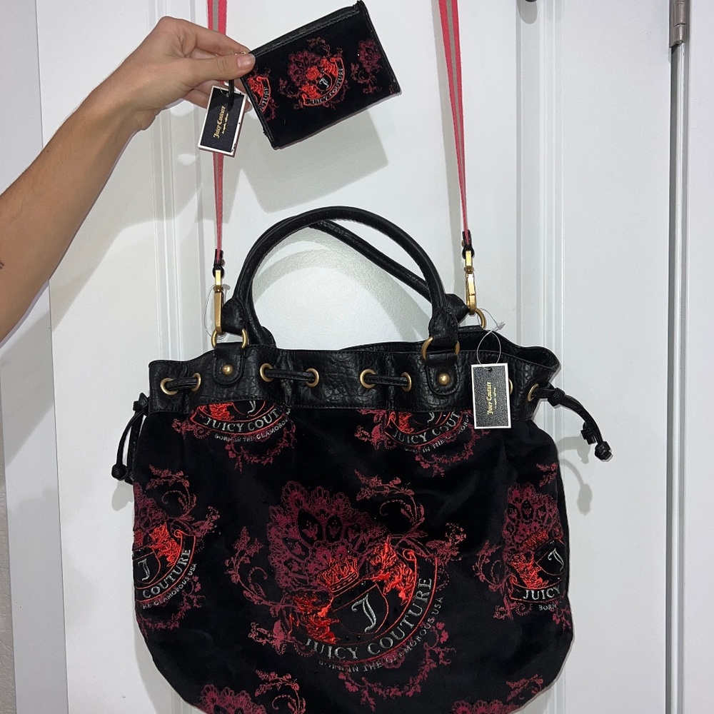 NWT Vintage Juicy Couture y2k Velour Purse and Wallet